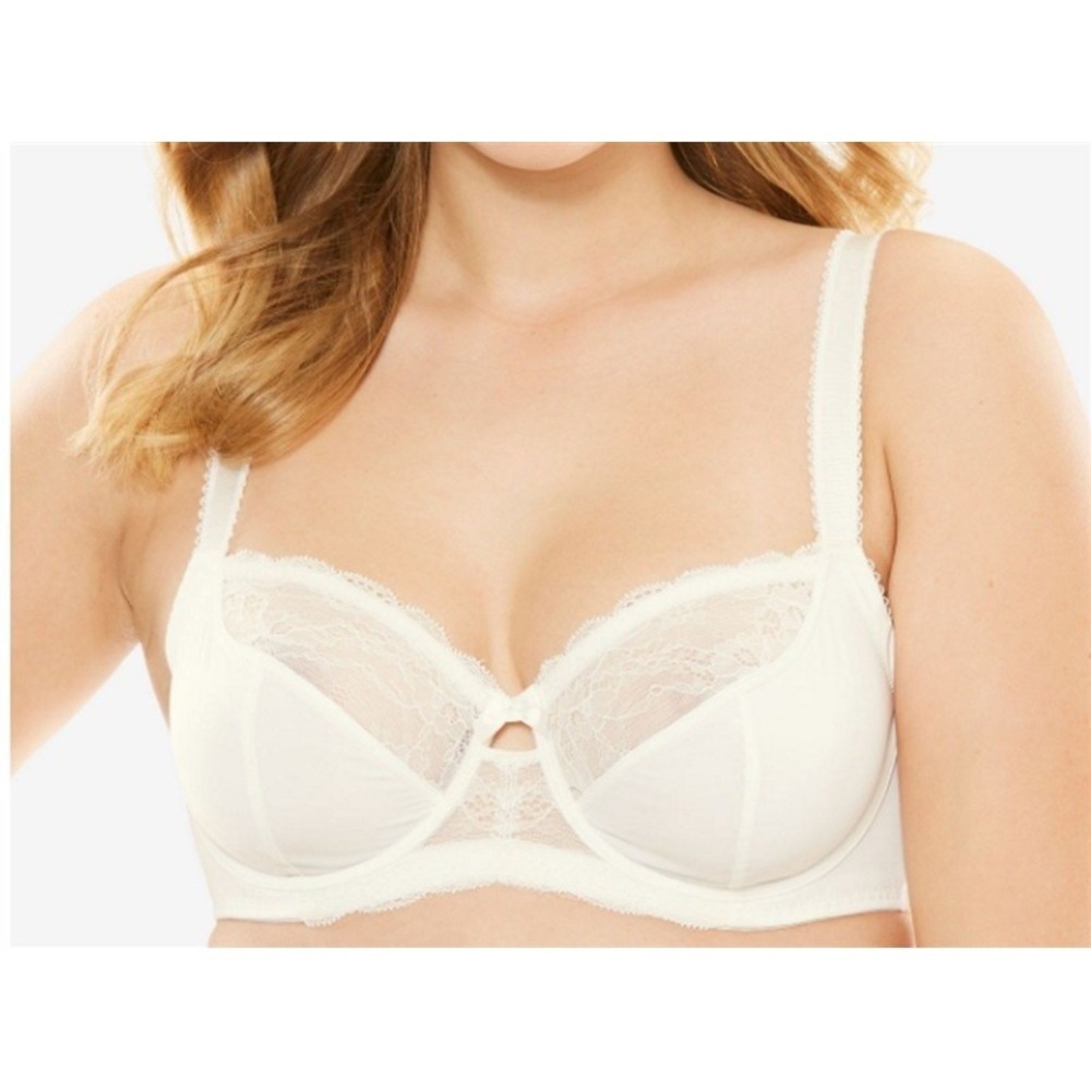 NEW Amoureuse 42B Ivory Floral & Lace 92234 Bra #96246